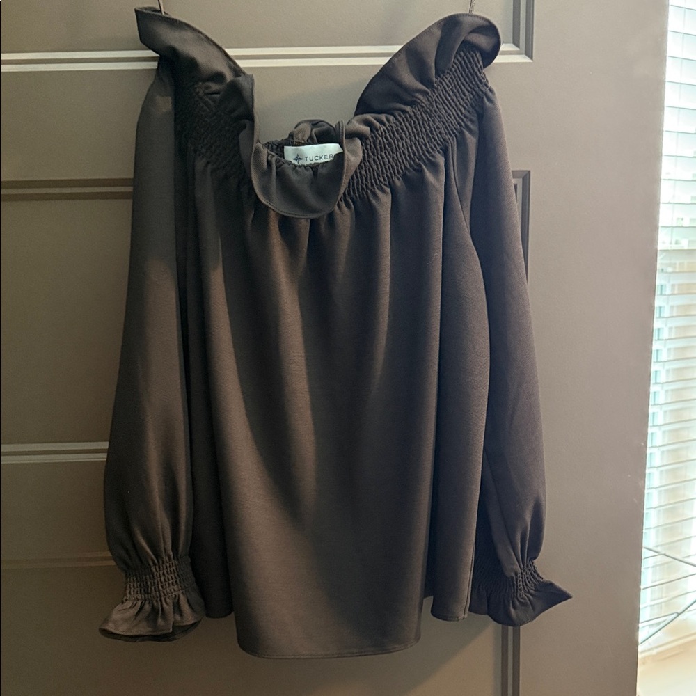 Elegant Off-the-Shoulder Black Women's Top